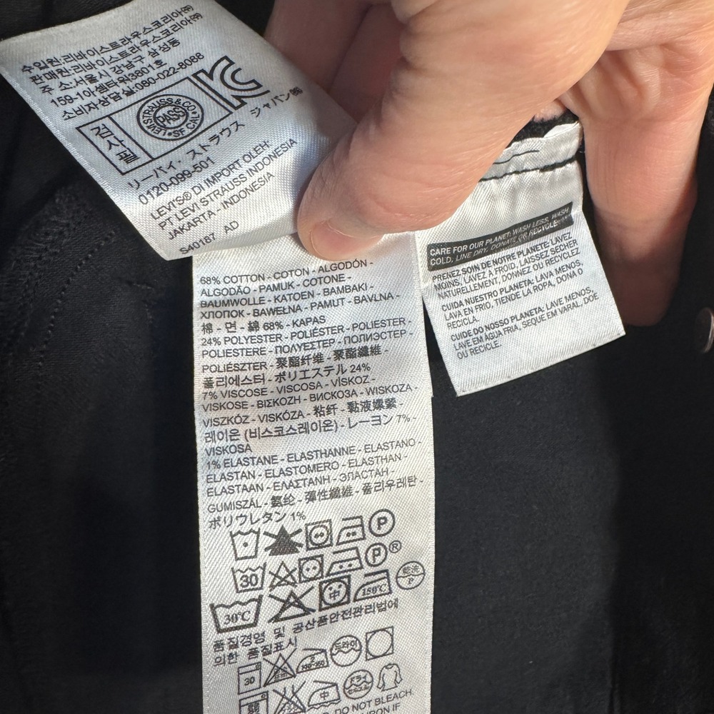Levi's Women's Black Jean Jacket - Picture 6 of 6